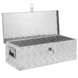 GPI 30 inch Aluminum Truck Pickup Camper Tool Box Trailer Flatbed RV Storage Tread w/Lock 30"x13"x10"