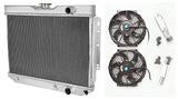 GPI Aluminum Radiator & FANS  for  1960-1965 Chevy Car 230/235/283/327/348 L6/V8 AUTO   1960 1961 1962 1963 1964 1965