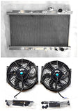 GPI Aluminum Radiator & fans FOR 1994-2001  Honda Integra Acura DC2 B18 GSR RS LS  AT  1994 1995 1996 1997 1998 1999 2000 2001