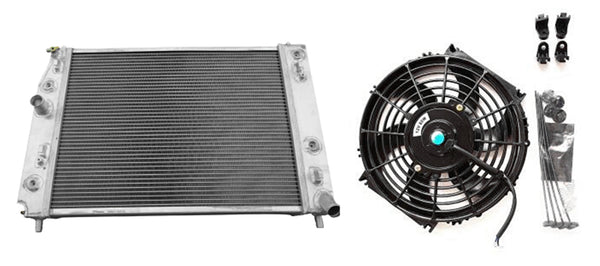 GPI 3 Row Aluminum Radiator & one fan For 2005-2013 Chevrolet Corvette C6 SSR 9-7x V8  2005 2006 2007 2008 2009 2010 2011 2012 2013