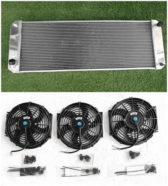 GPI Custom Aluminum Radiator & fans FOR 1988-2004 Lotus Esprit S4/SE/S4s/V8/GT/GT3 62MM 1988 1989 1990 1991 1992 1993 1994 1995 1996 1997 1998 1999 2000 2001 2002 2003 2004