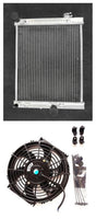 GPI Aluminum Radiator & fan For 2003-2006 Mitsubishi Evolution EVO VIII IX 8 9 Half Size Race 2003 2004 2005 2006