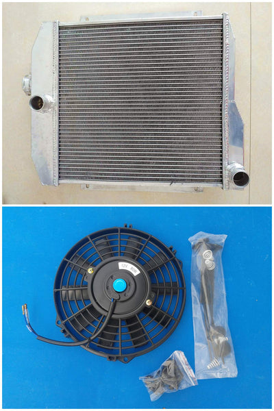 GPI Aluminum radiator +FAN for 1955 - 1971 JEEP  CJ5 CJ6 DJ5 DJ6 F4   1955 1956 1957 1958 1959 1960 1961 1962 1963 1964 1965 1966 1967 1968 1969 1970