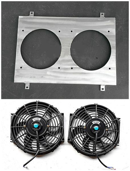 GPI Aluminum Radiator Shroud +Fans for 1979-1993 For Ford Mustang GT/LX 5.0L Thunderbird 1979 1980 1981 1982 1983 1984 1985 1986 1987 1988 1989 1990 1991 1992 1993