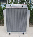 GPI Aluminum Alloy Radiator & fan Fit 1949-1953 Ford Car W/Flathead V8 Engine M/T 62MM CORE 1949 1950 1951 1952 1953